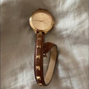 Michael Kors Leather Wrap Watch